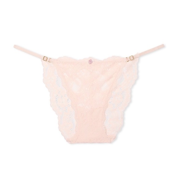 2 for $25 — Victoria’s Secret Smooth & Lace Mini String Bikini Panty- L- NWT - Picture 3 of 3